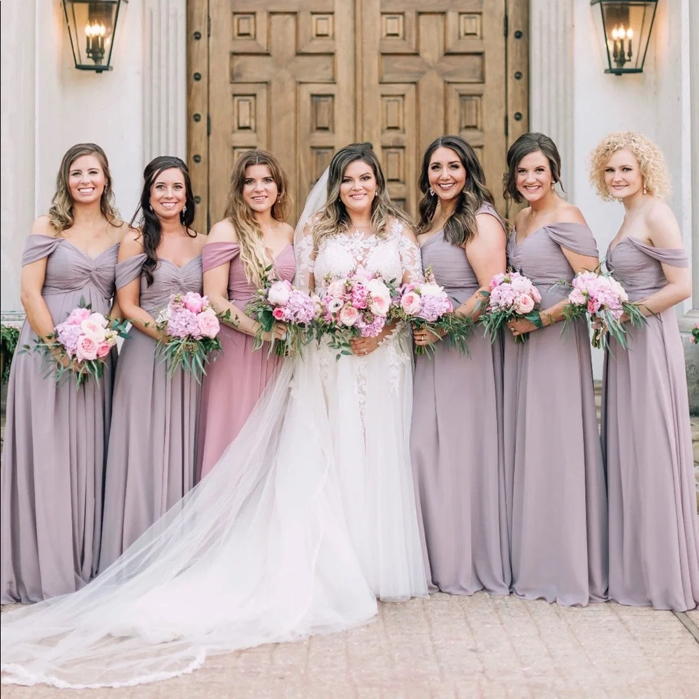 Pronovias Emelina Illusion Sleeve Wedding Gown - Picture 4 of 8